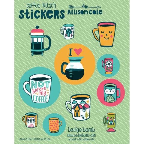 Coffee Kitsch Stickers