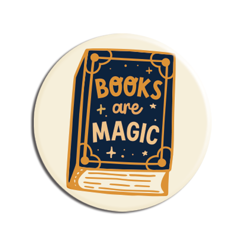 Allison Cole - Cosmic Books Are Magic 1.25" Button