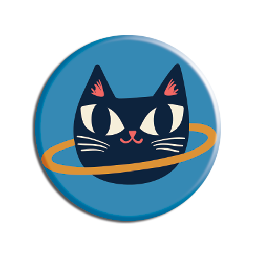Allison Cole - Cosmic Cat Planet 1.25" Button