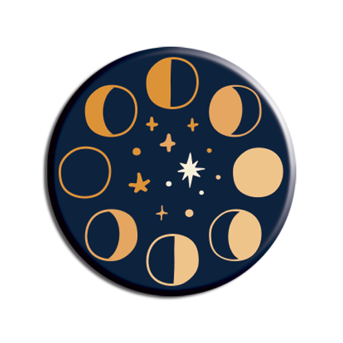 Allison Cole - Cosmic Moon Phases 1.25" Button