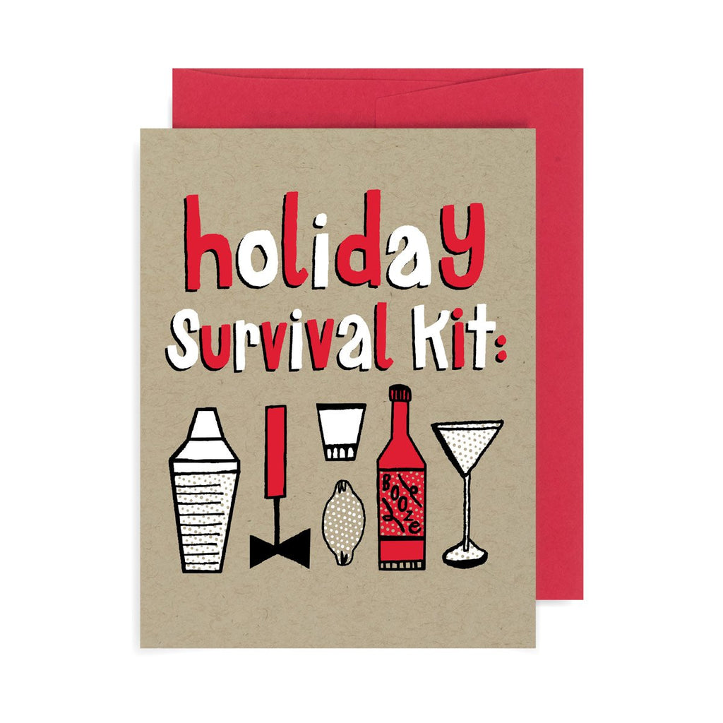 Holiday Survival Kit Card by Allison Cole. – Badge Bomb Wholesale