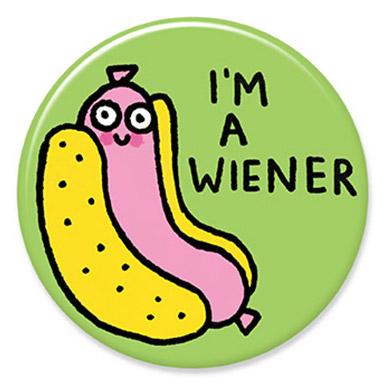 I’m a Weiner Button by Gemma Correll