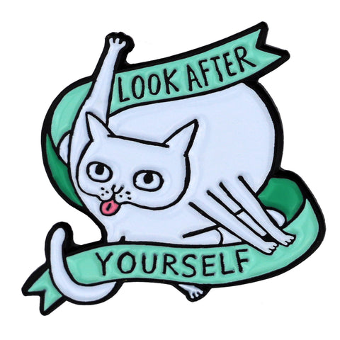 Look After Yourself Enamel Pin, Green