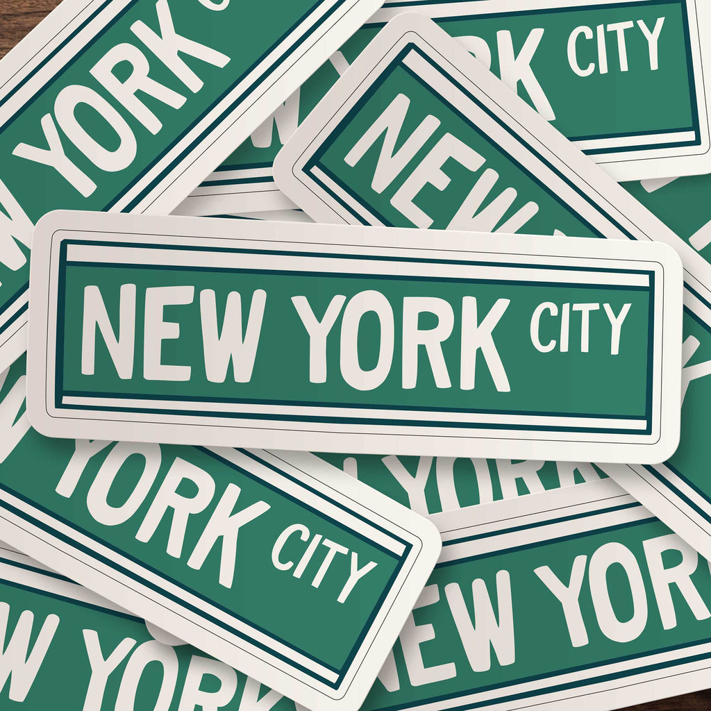 Allison Cole Illustration - NYC Street Sign Sticker – Badge Bomb Wholesale