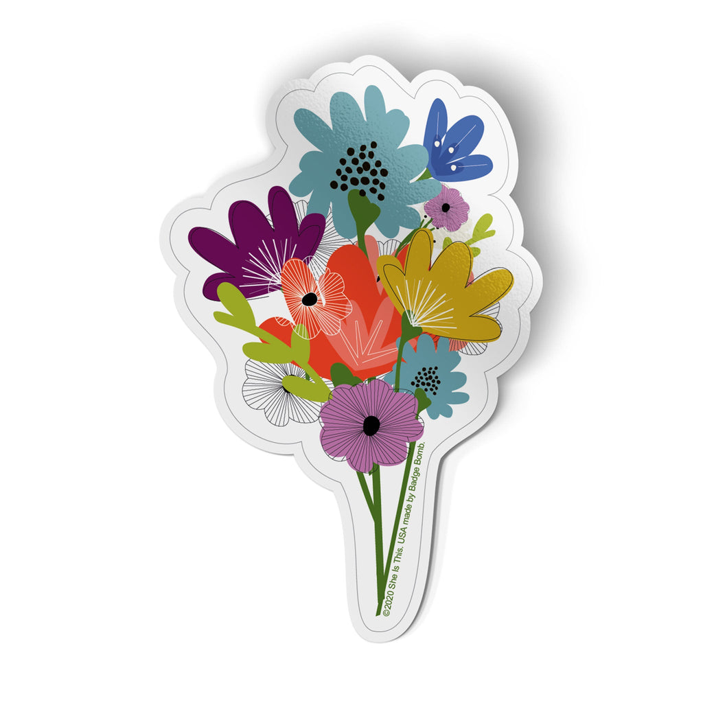 She Is This Bouquet Color in Bloom Sticker