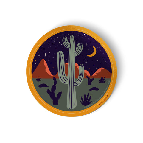 Night Saguaro Cactus Sticker