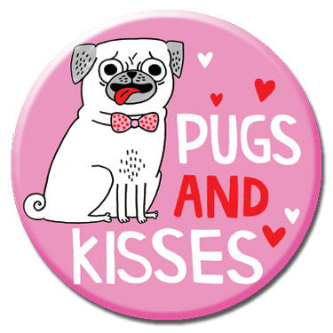 Pugs And Kisses 1.25" Button