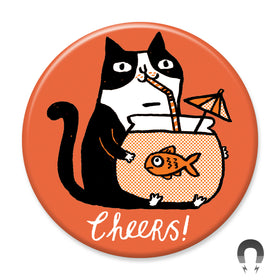 Cheers Cat Big Magnet