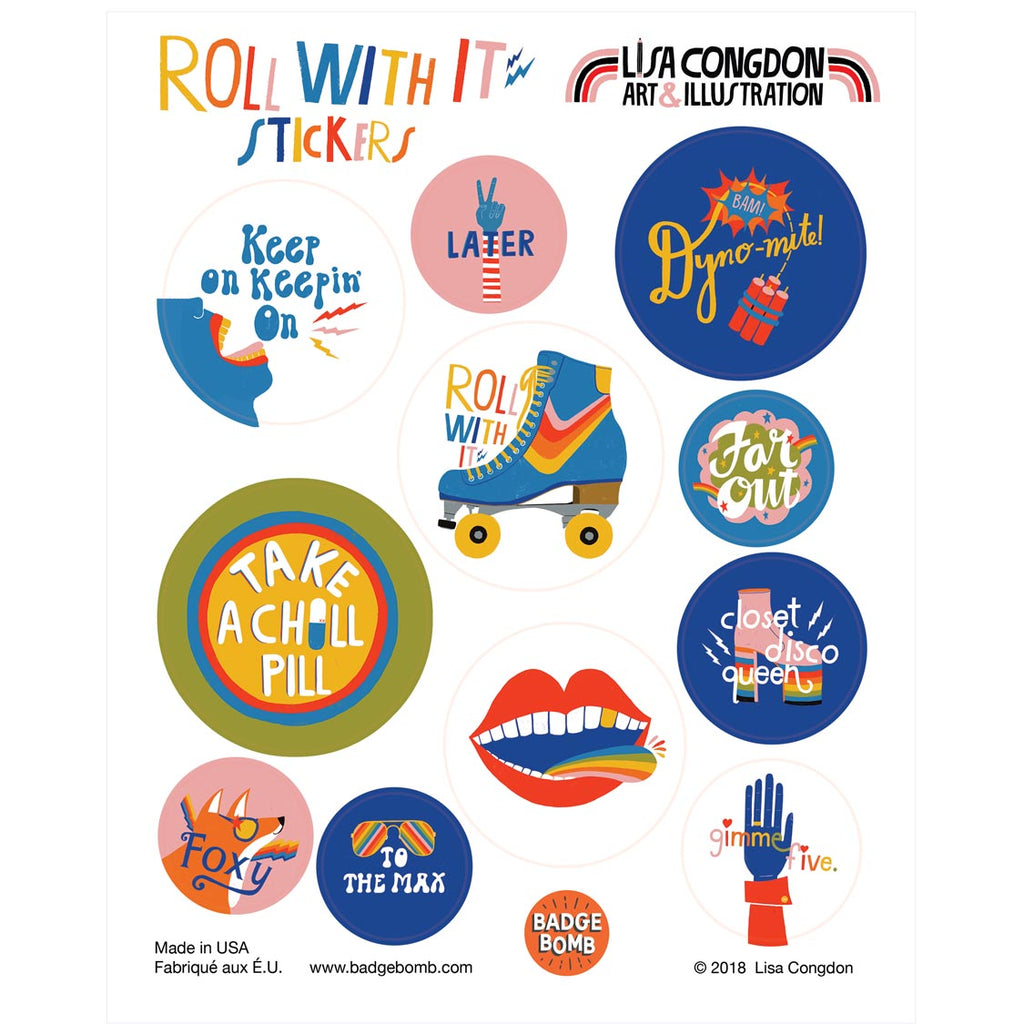 Roll With It Stickers