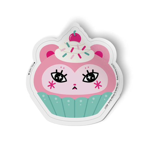 Pink Cupcake Bear Sticker