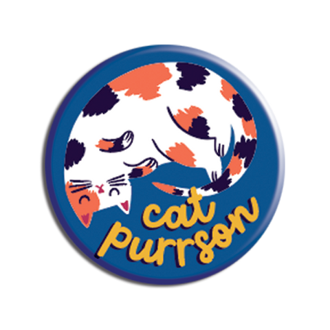 Allison Cole Illustration - Cat Purrson 1.25" Button