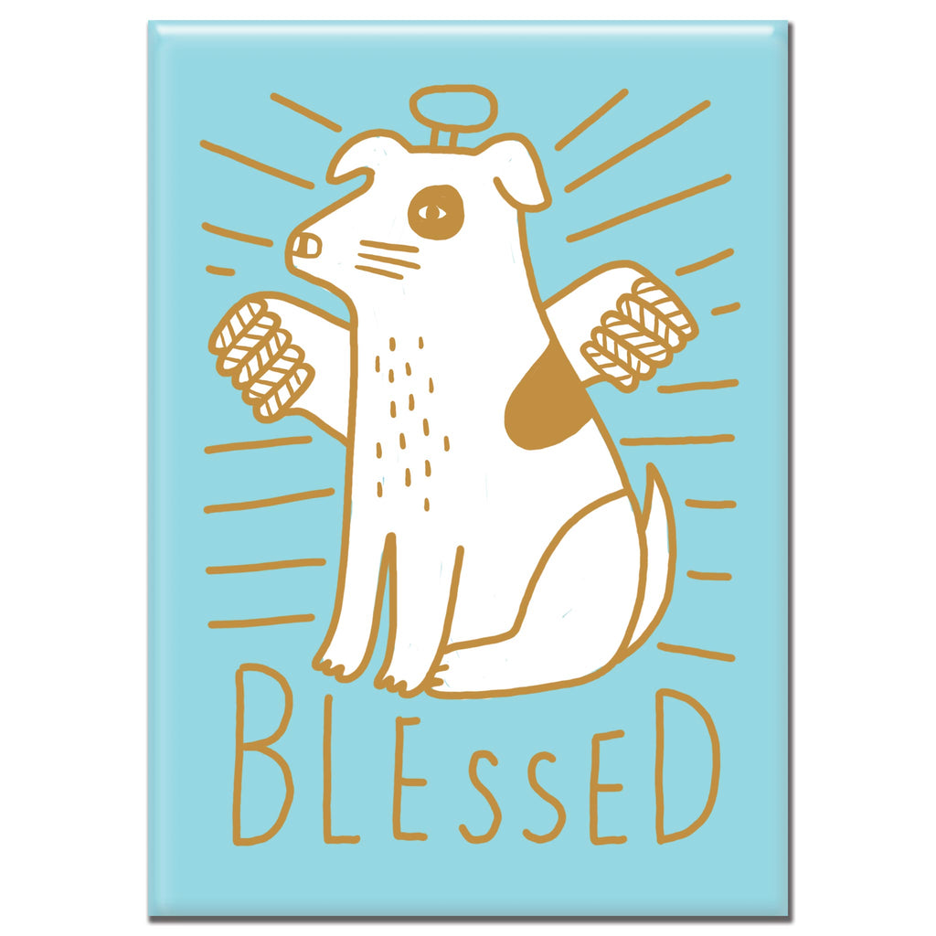 Blessed Dog Rectangle Magnet