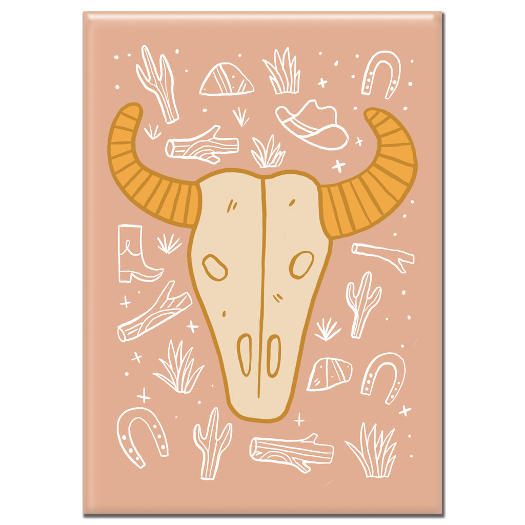 Cow Skull Ranch Rectangle Magnet