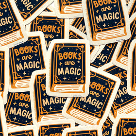 Books Are Magic Cosmic Sticker