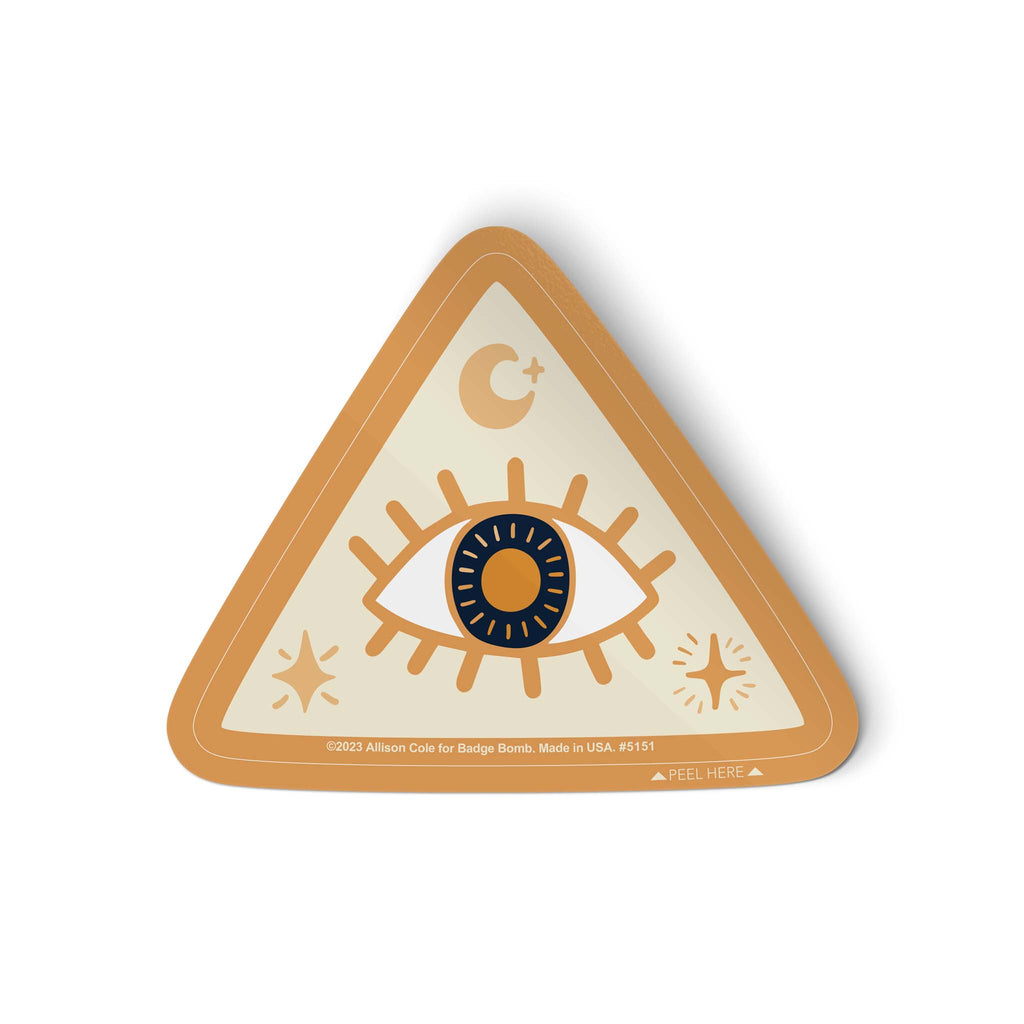 Cosmic Pyramid Eye Sticker by Allison Cole – Badge Bomb Wholesale
