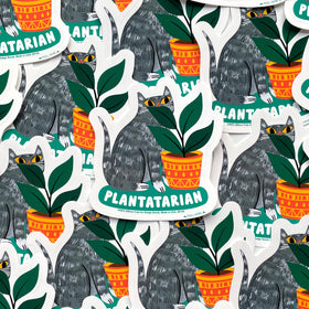Plantatarian Cat Sticker