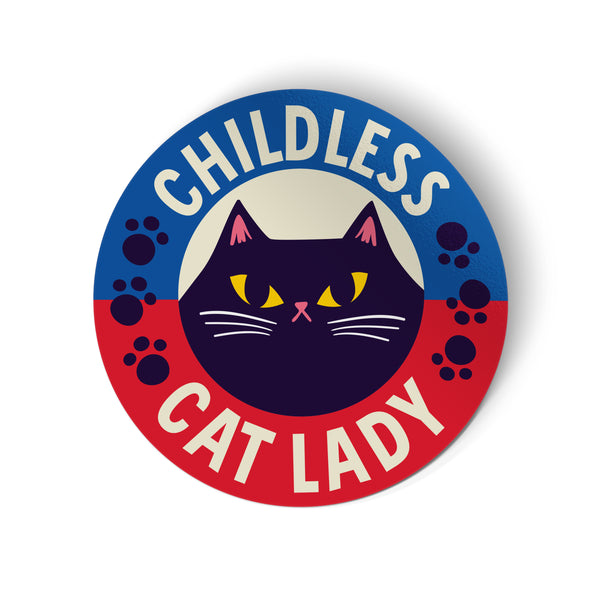 Childless Cat Lady Sticker by Allison Cole – Badge Bomb Wholesale