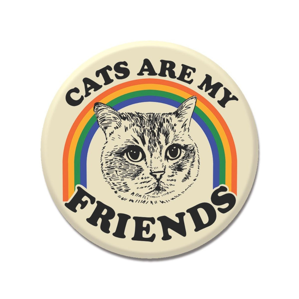 Worried Shorthair Cats Are My Friends 1.25" Button