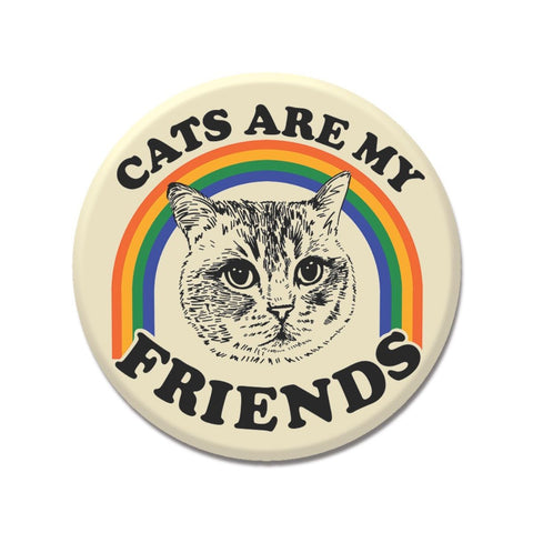 Worried Shorthair Cats Are My Friends 1.25" Button