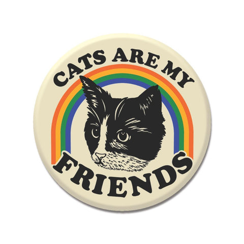 Nervous Tuxedo Cats Are My Friends 1.25" Button
