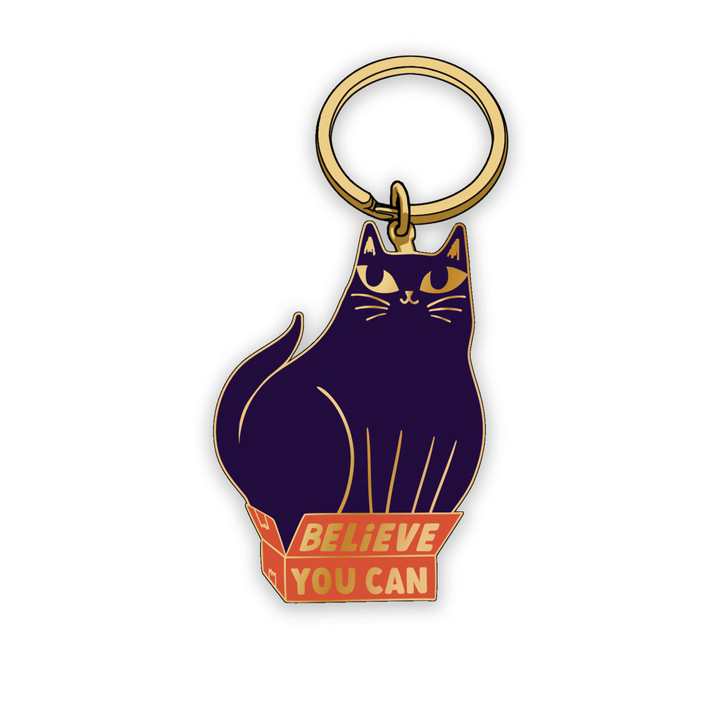 Believe You Can Cat Keychain