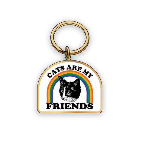Cats Are My Friends Keychain