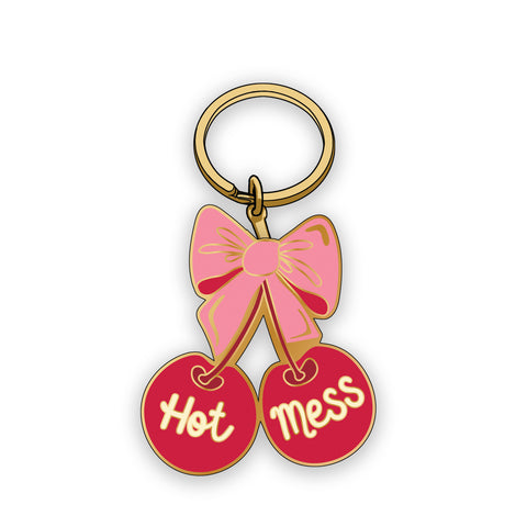 Hot Mess Cherries Keychain