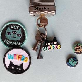 Weirdo Cat Keychain