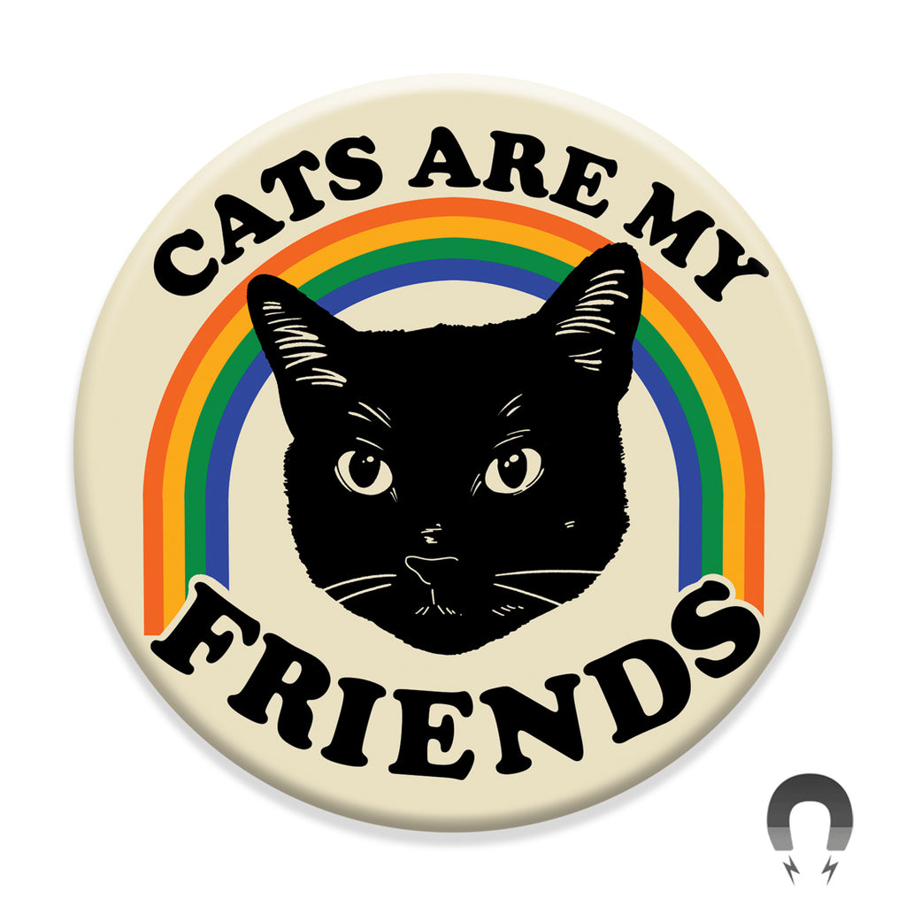 Judgmental Black Cat Friend Magnet