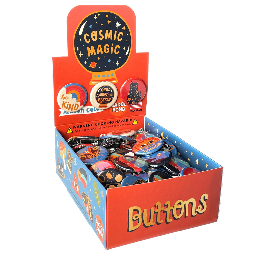 Cosmic Button Cosmic Magic Button Box by Allison Cole – Badge Bomb Wholesale