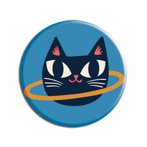 Allison Cole - Cosmic Cat Planet 1.25" Button