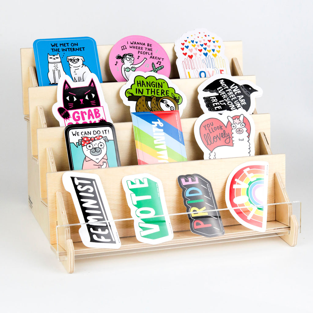 Big Sticker Display Free With 240 Stickers! Badge Bomb Wholesale