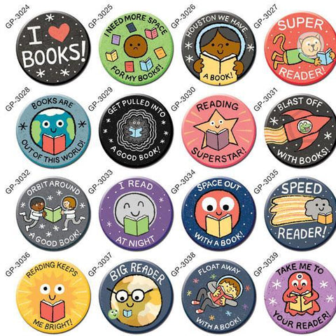 Take Me To Your Reader 1.25" Button Box