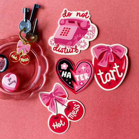 Hot Mess Cherries Sticker