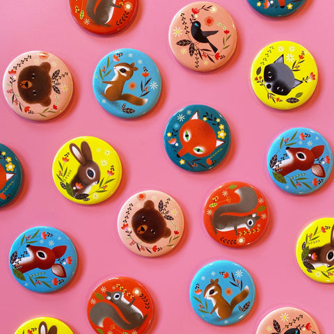 Yellow Raccoon Big Magnet