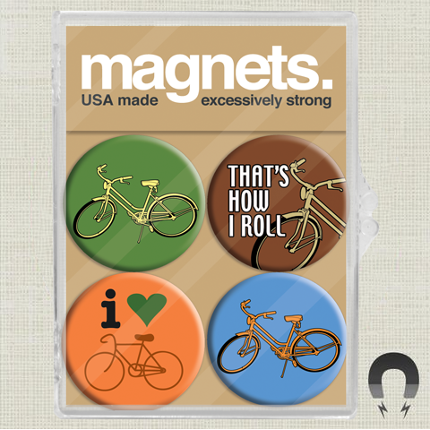Bikes Magnet Pack from Badge Bomb