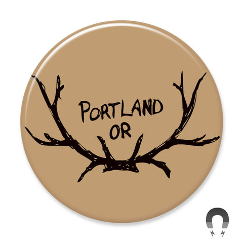 Portland Antlers Magnet by Badge Bomb