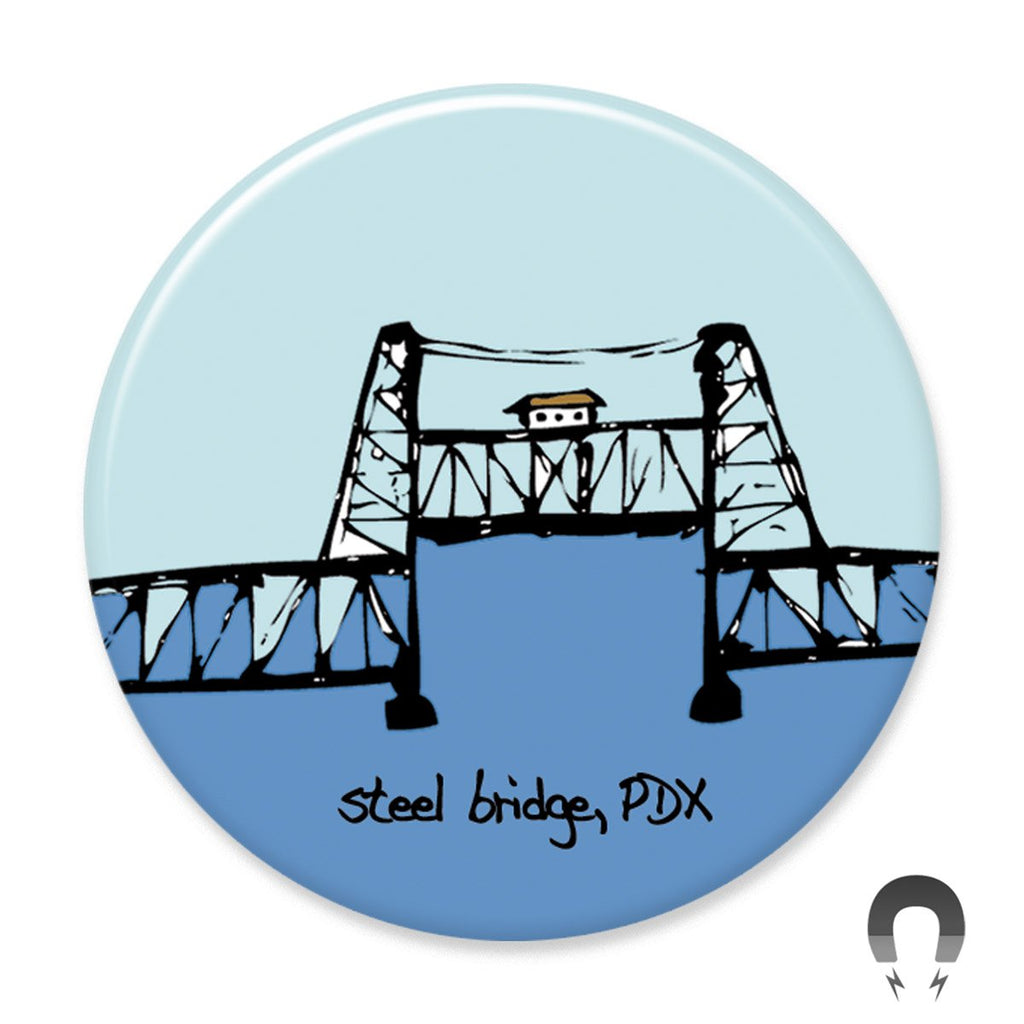Portland Steel Bridge Magnet by Badge Bomb