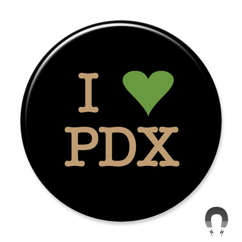 I Heart PDX Magnet Badge Bomb
