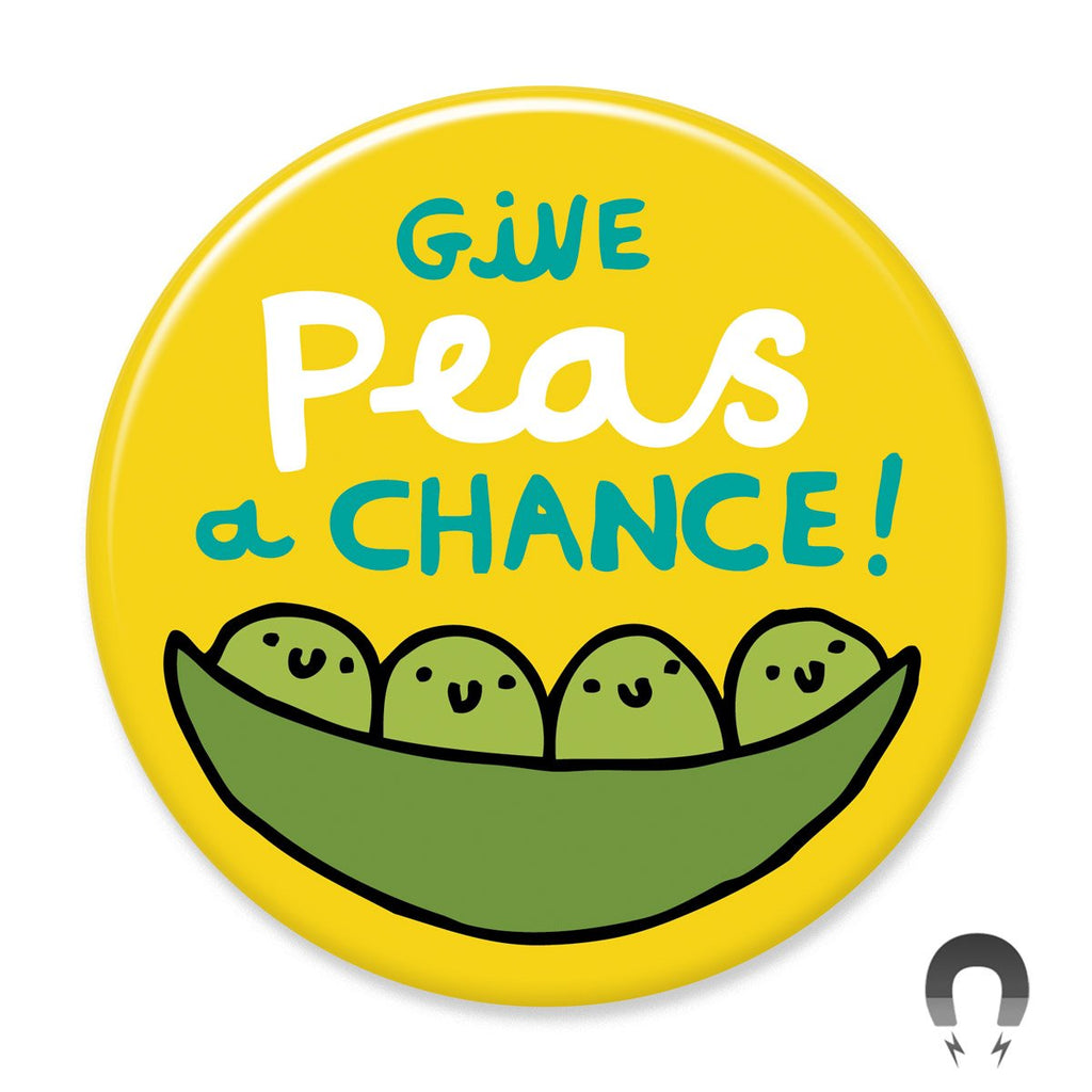 Give Peas a Chance Magnet by Gemma Correll
