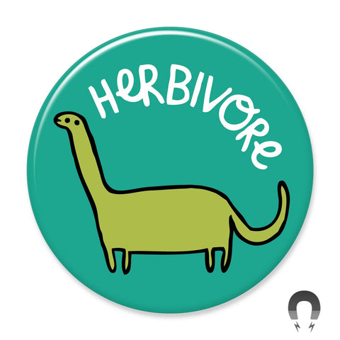 Herbivore Dinosaur Magnet by Gemma Correll