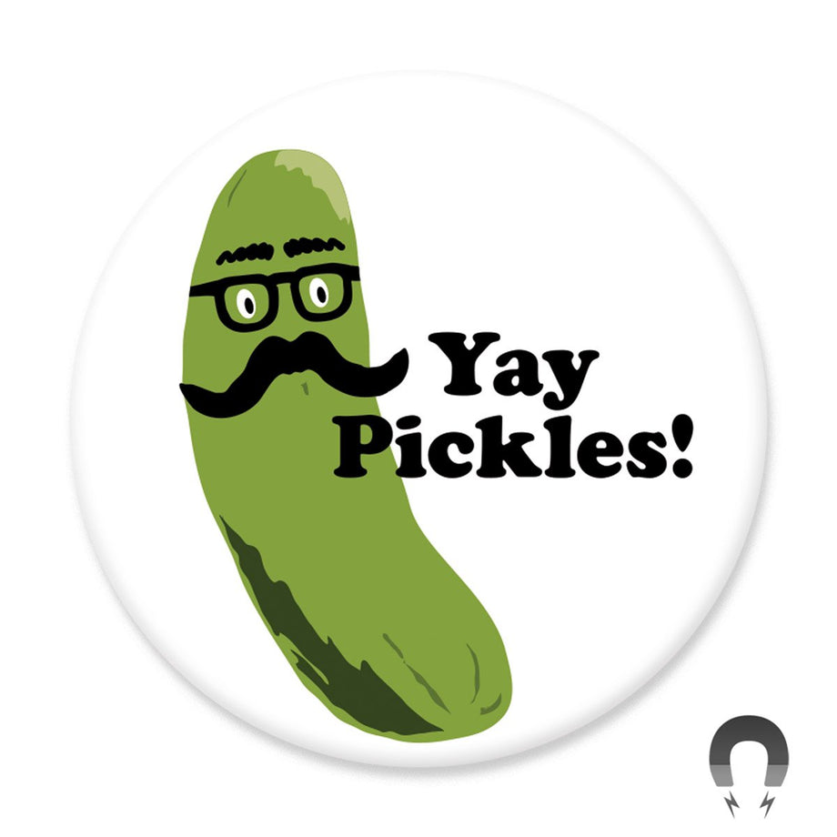 Yay Pickles Magnet by Seltzer Goods + Badge Bomb – Badge Bomb