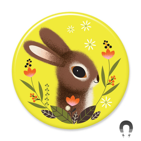 Woodland Bunny Magnet by Daniel Roode