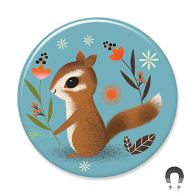 Badge Bomb Chipmunk Magnets by Daniel Roode