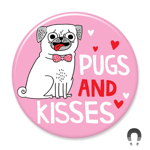 Pugs and Kisses Big Magnet