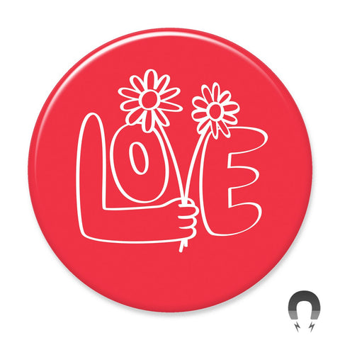 Love with Flowers Big Magnet