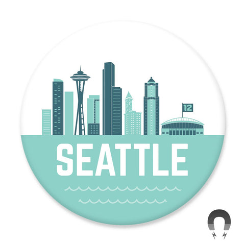 Seattle Skyline Big Magnet