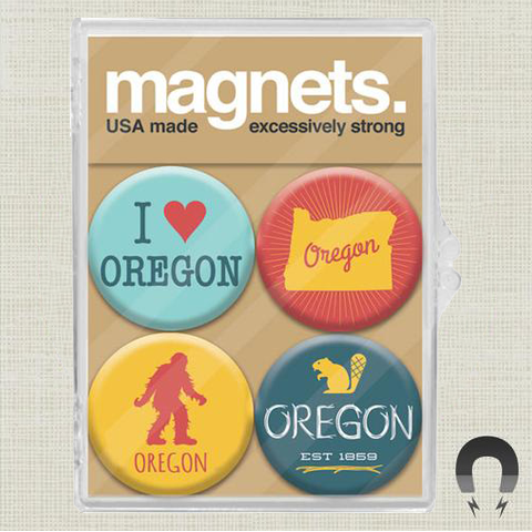 Oregon Gold Magnet Set by Badge Bomb