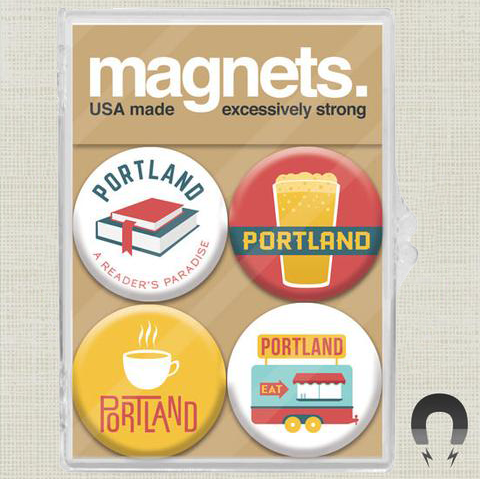 Portland Culture Magnet Set by Badge Bomb