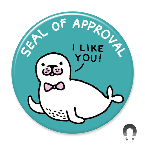 Seal of Approval Big Magnet by Gemma Correll.